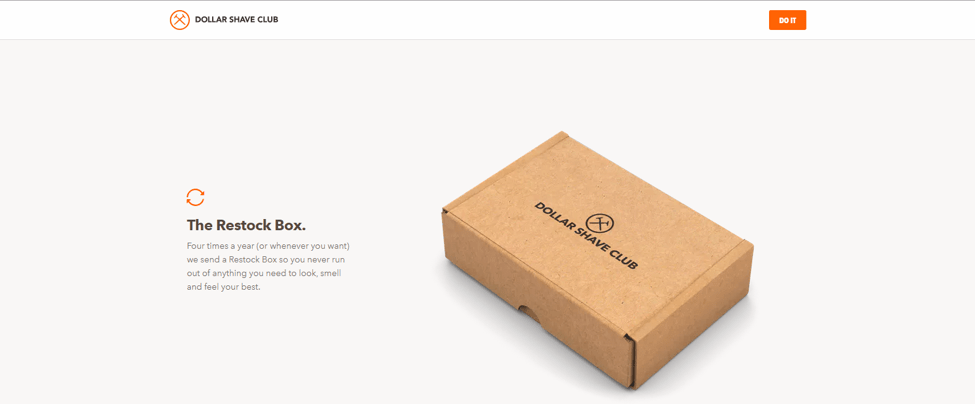 Dollar Shave Club Branded Packaging Example