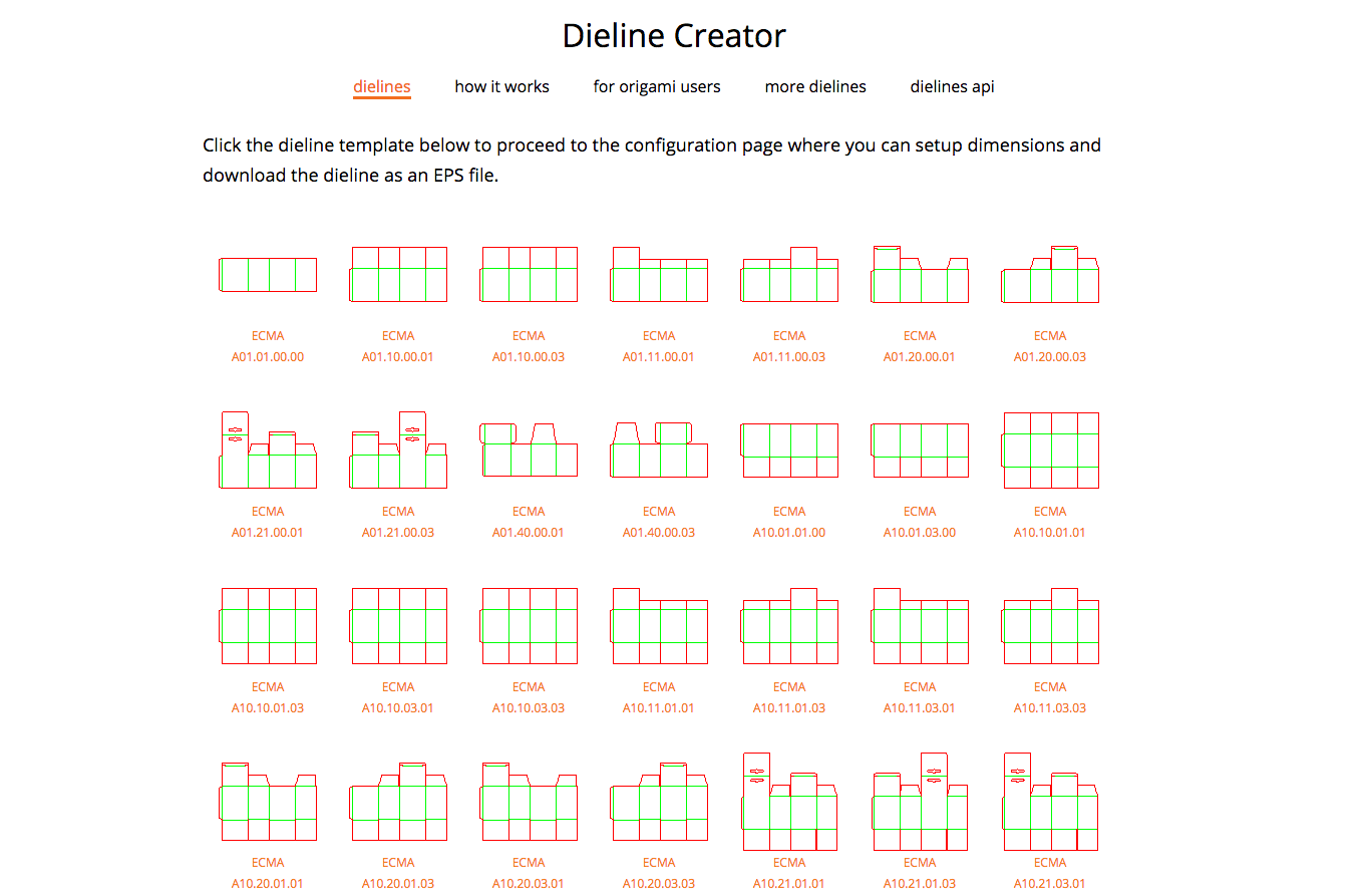 dieline creator boxshot templates