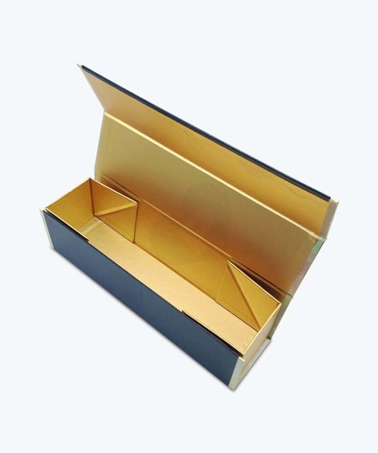Foldable Metallic Paper Wine Boxes