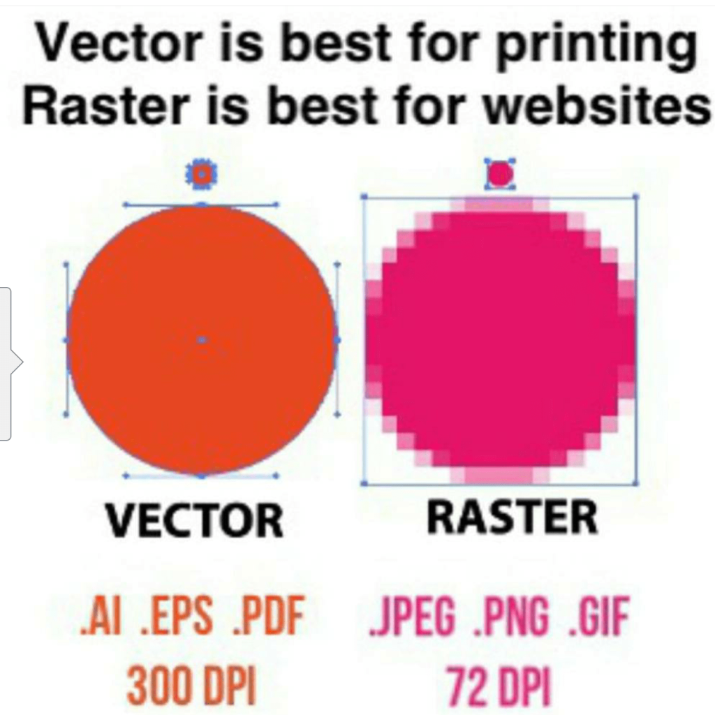 image file formats vector best for printing raster best for websites