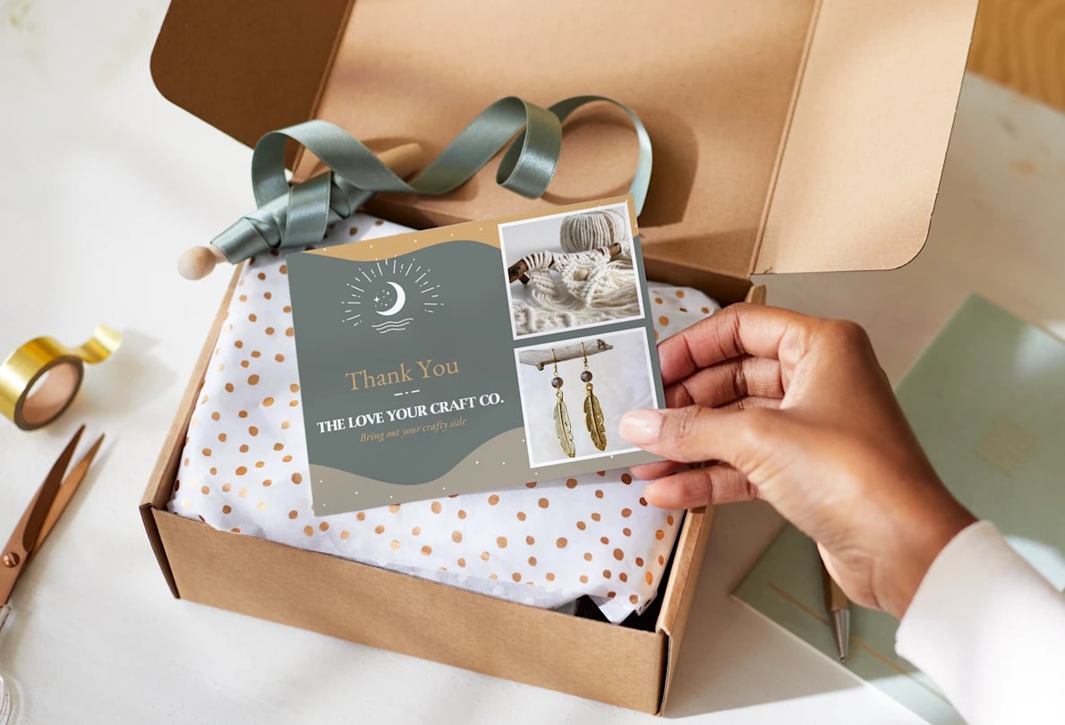 photography inserts of products inside custom box
